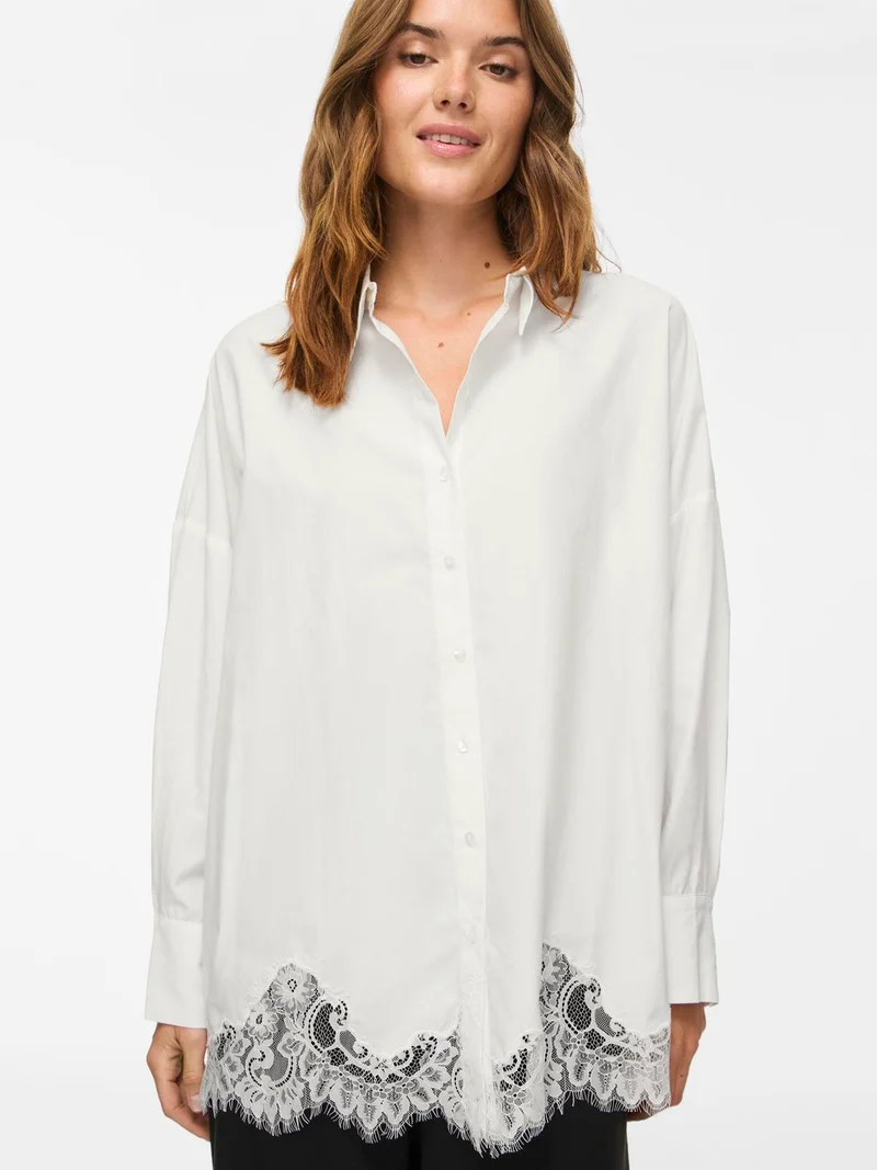 VIASHLEY L/S OVERSIZED LACE SHIRT