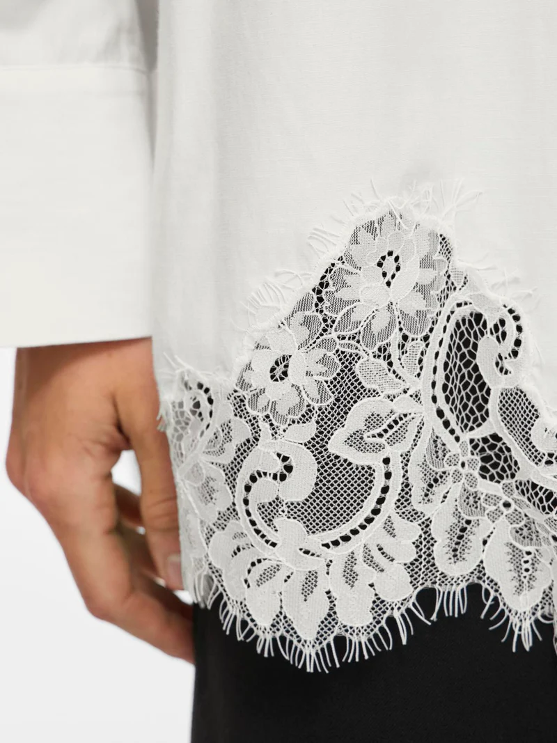 VIASHLEY L/S OVERSIZED LACE SHIRT