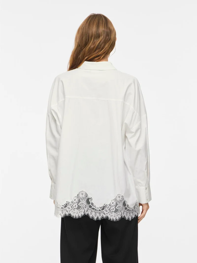 VIASHLEY L/S OVERSIZED LACE SHIRT