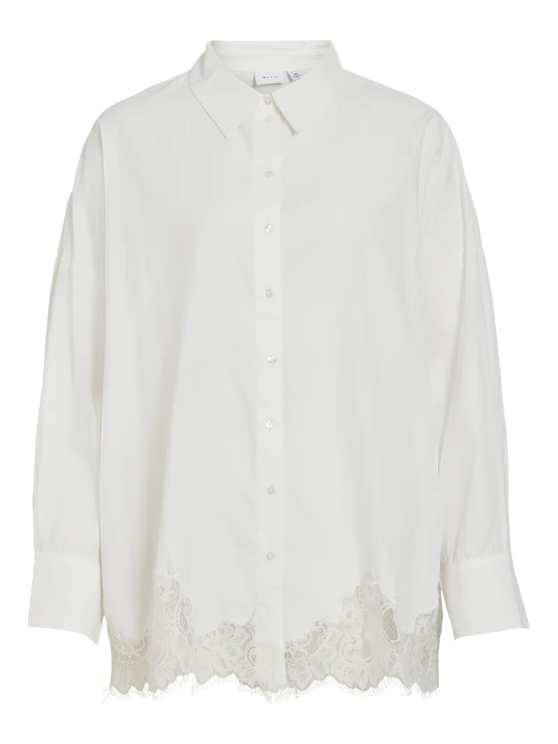 VIASHLEY L/S OVERSIZED LACE SHIRT