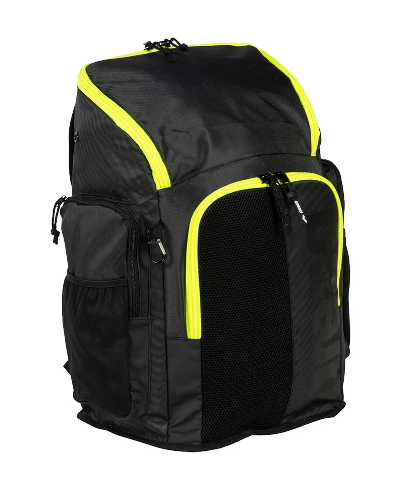 Arena Schwimm Sport Rucksack 45L Spiky III Dark-Smoke-Neon-Yellow