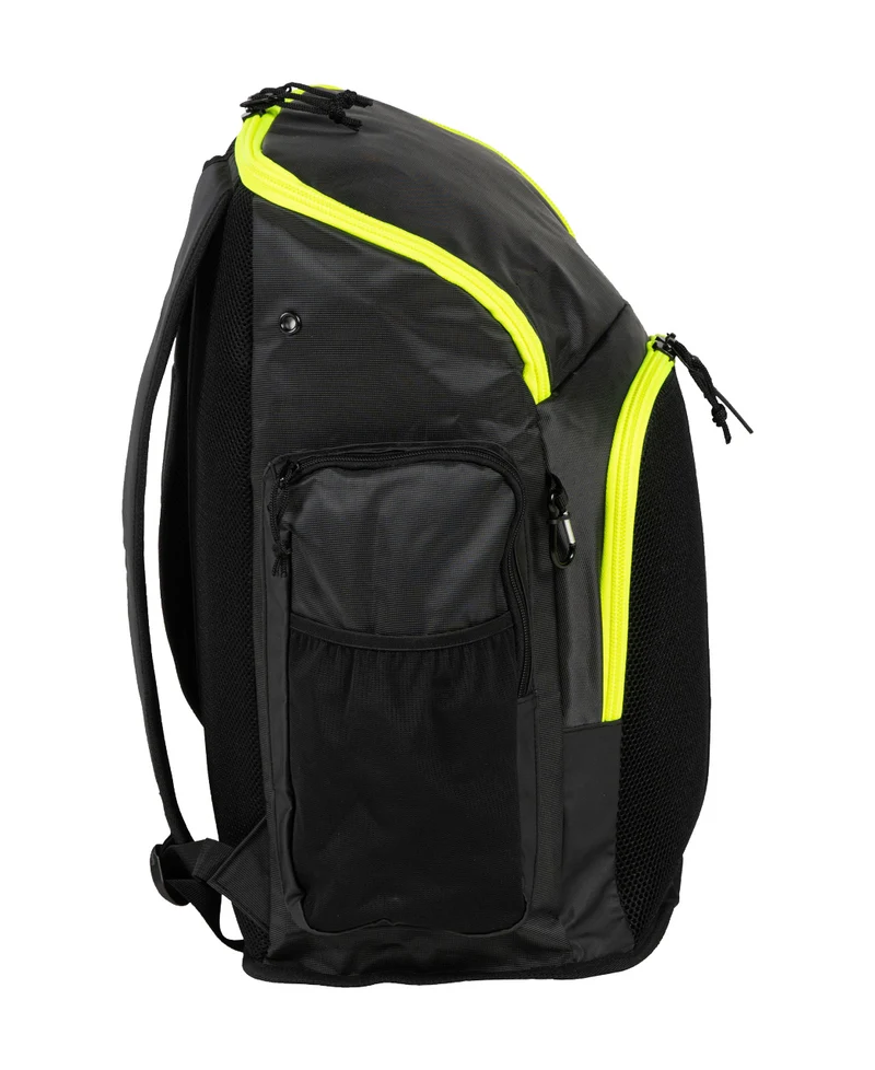 Arena Schwimm Sport Rucksack 45L Spiky III Dark-Smoke-Neon-Yellow