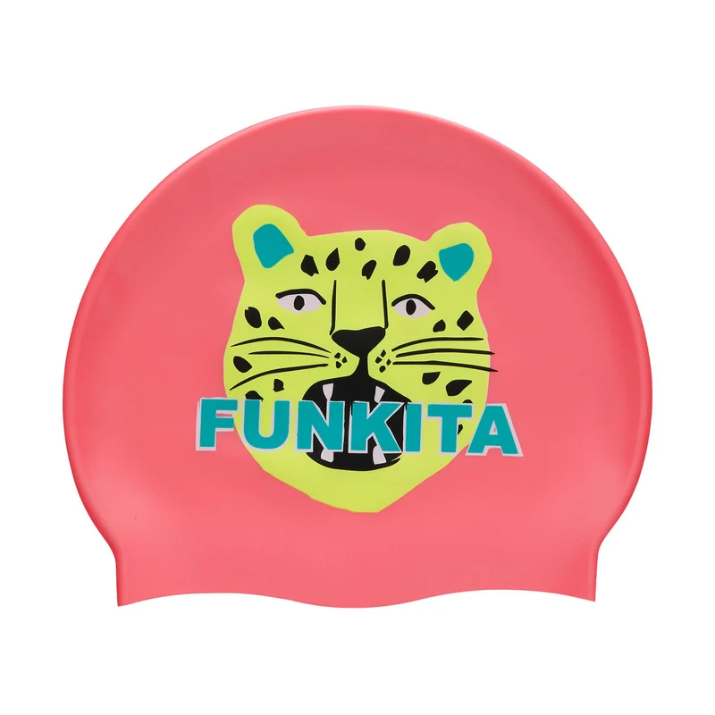 Funkita Silicone Swim Cap Print Feline Fiesta