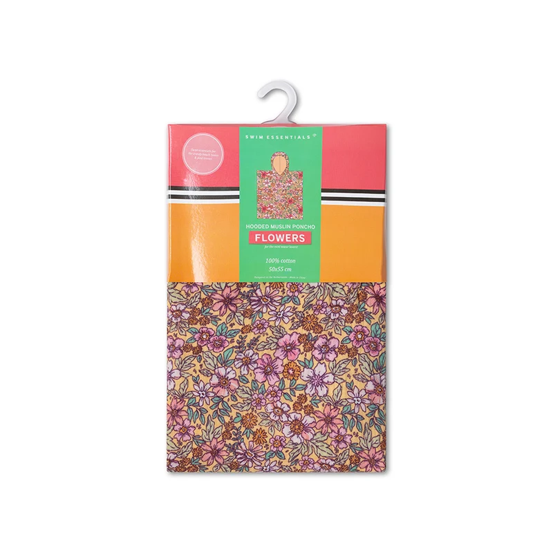 Beach Poncho - Multicolor - Blossom - 50 x 50 cm