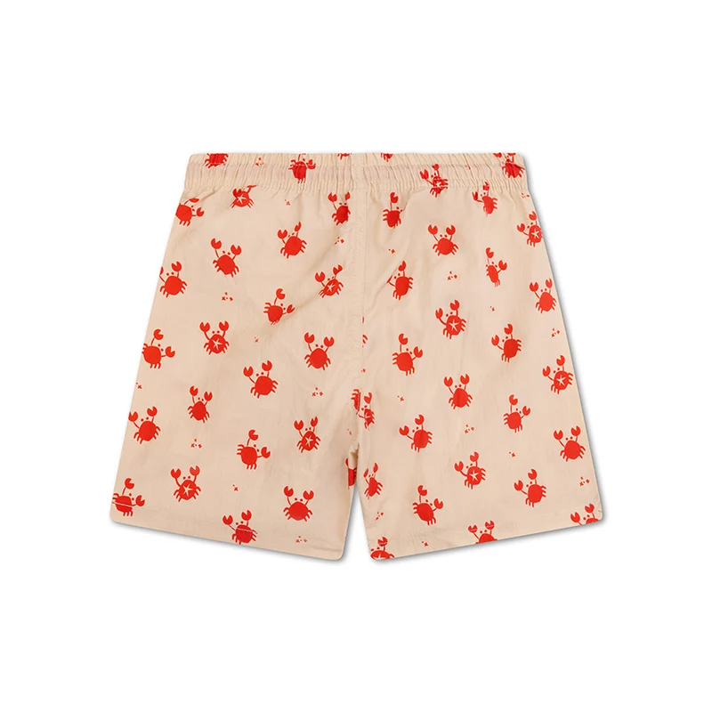 Swim Shorts - Red/Beige - Crabby