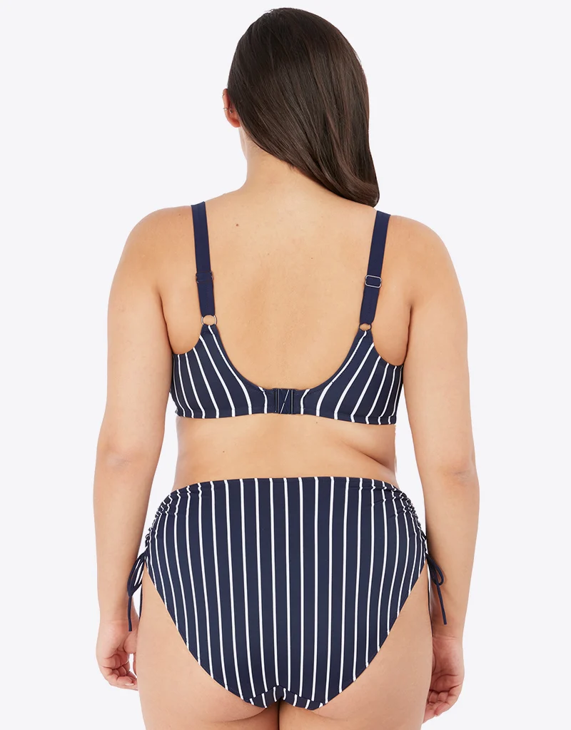 Elomi Plain Sailing Crop Bikini Top Midnight Stripe
