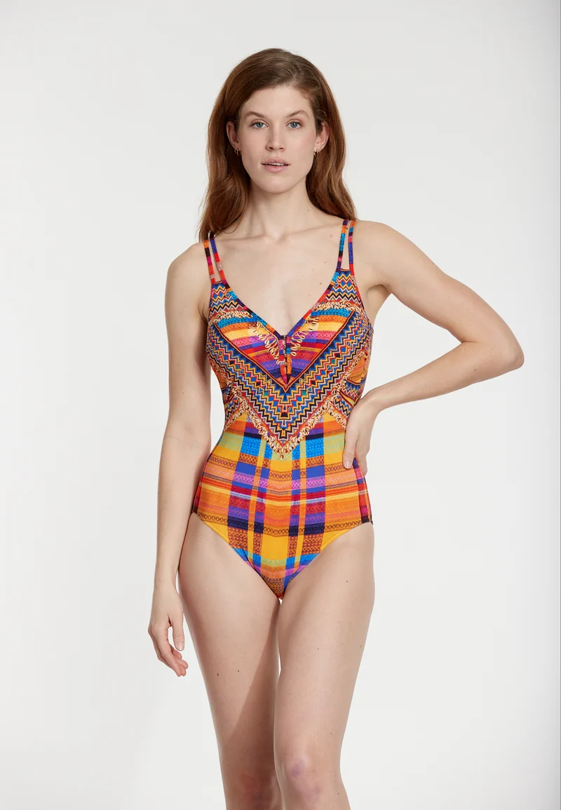 Ethno Check Swimsuit