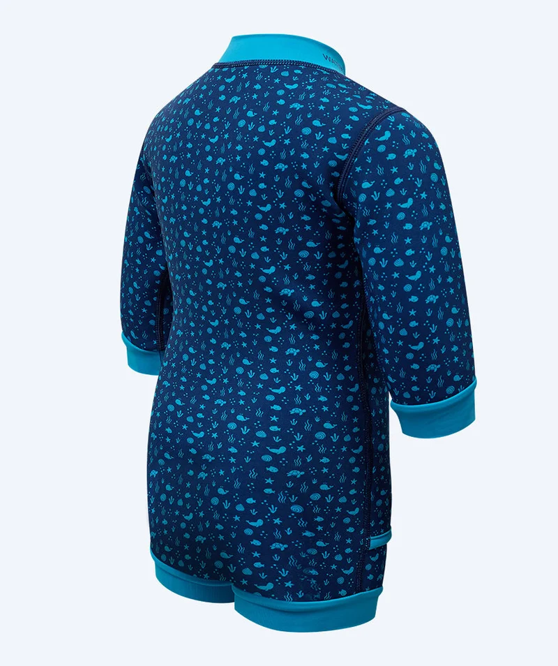 Watery Neoprenanzug für Babys - Tropical Wrap'n Nappy - Atlantic Blue