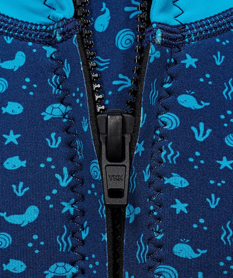 Watery Neoprenanzug für Babys - Tropical Wrap'n Nappy - Atlantic Blue
