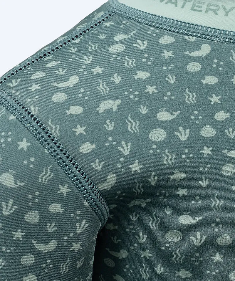 Watery Neoprenanzug für Babys - Tropical Wrap'n Nappy - Grün