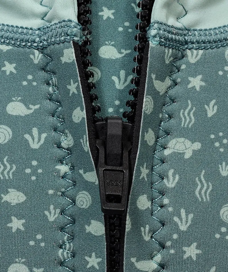 Watery Neoprenanzug für Babys - Tropical Wrap'n Nappy - Grün