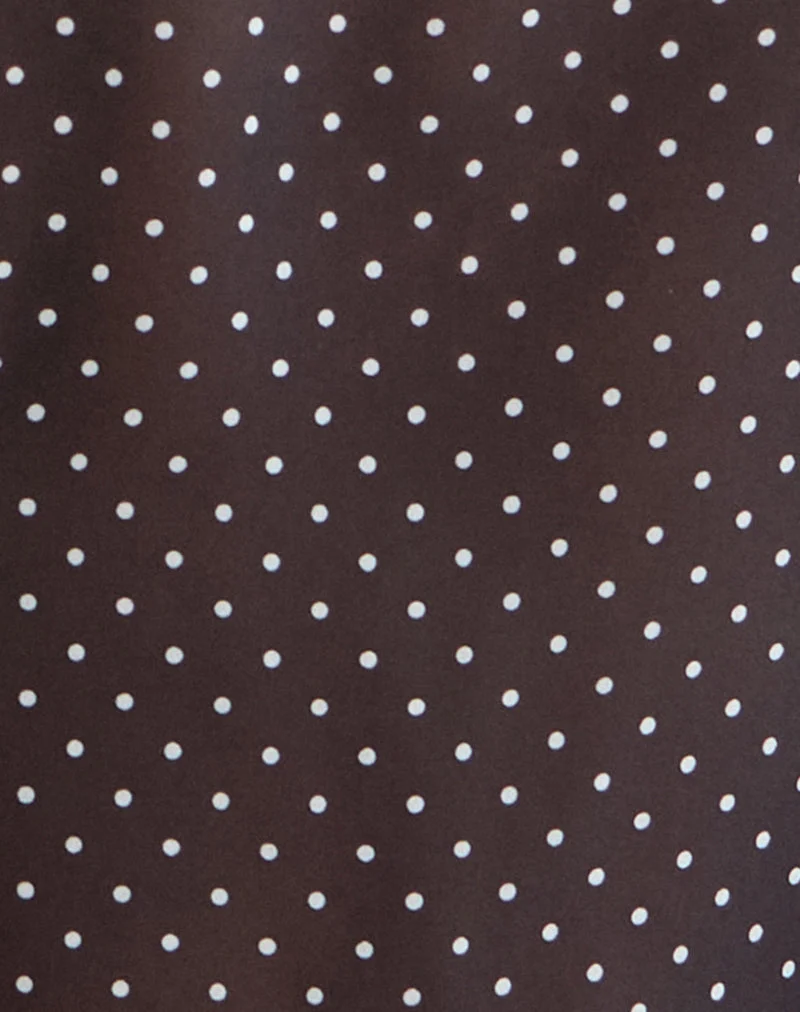 Kota Chiffonbluse in Schwarz mit Mikro-Polka-Print