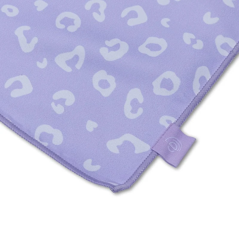 Beach Towel Microfiber - Lila - Leopard - 135 x 65 cm
