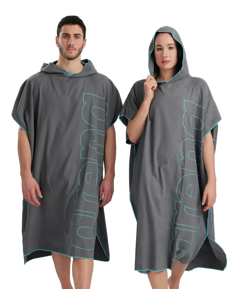 Arena Unisex Smart Plus Poncho Dark Grey-Sky