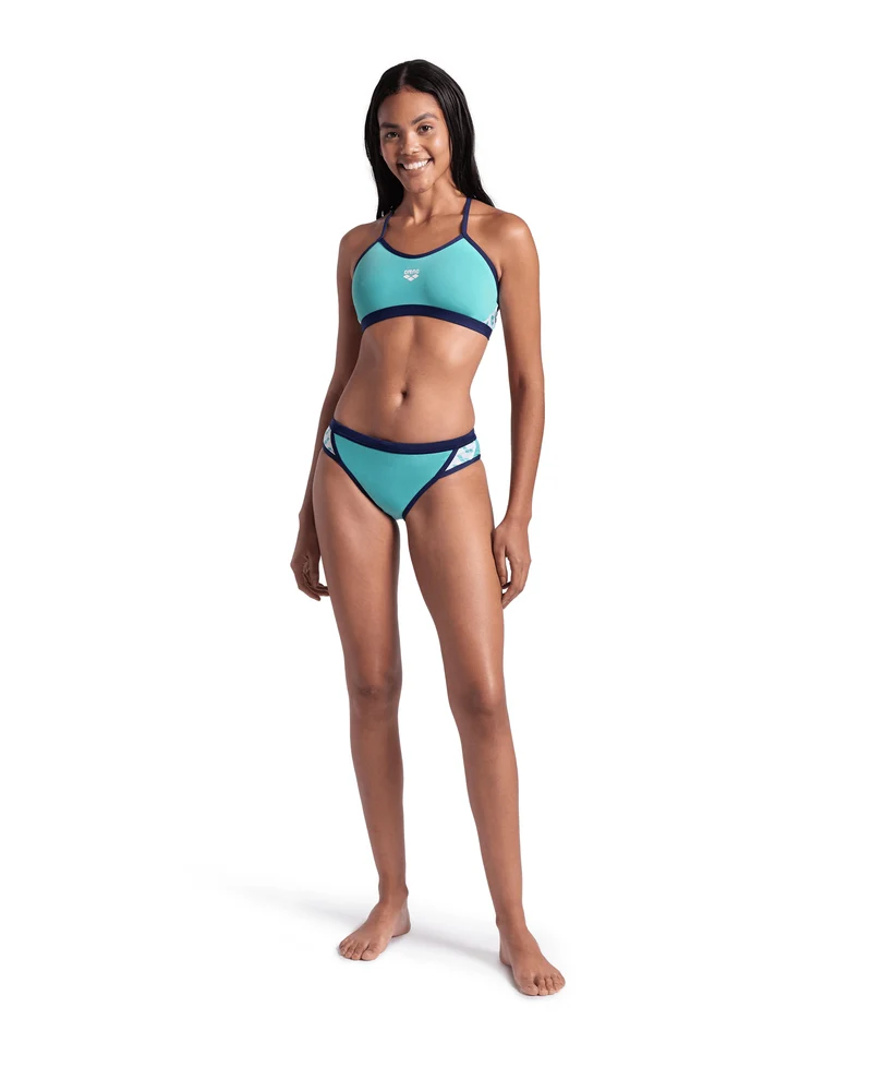 Arena Icons Damen Sport Bikini Cross Back Solid Water-Navy