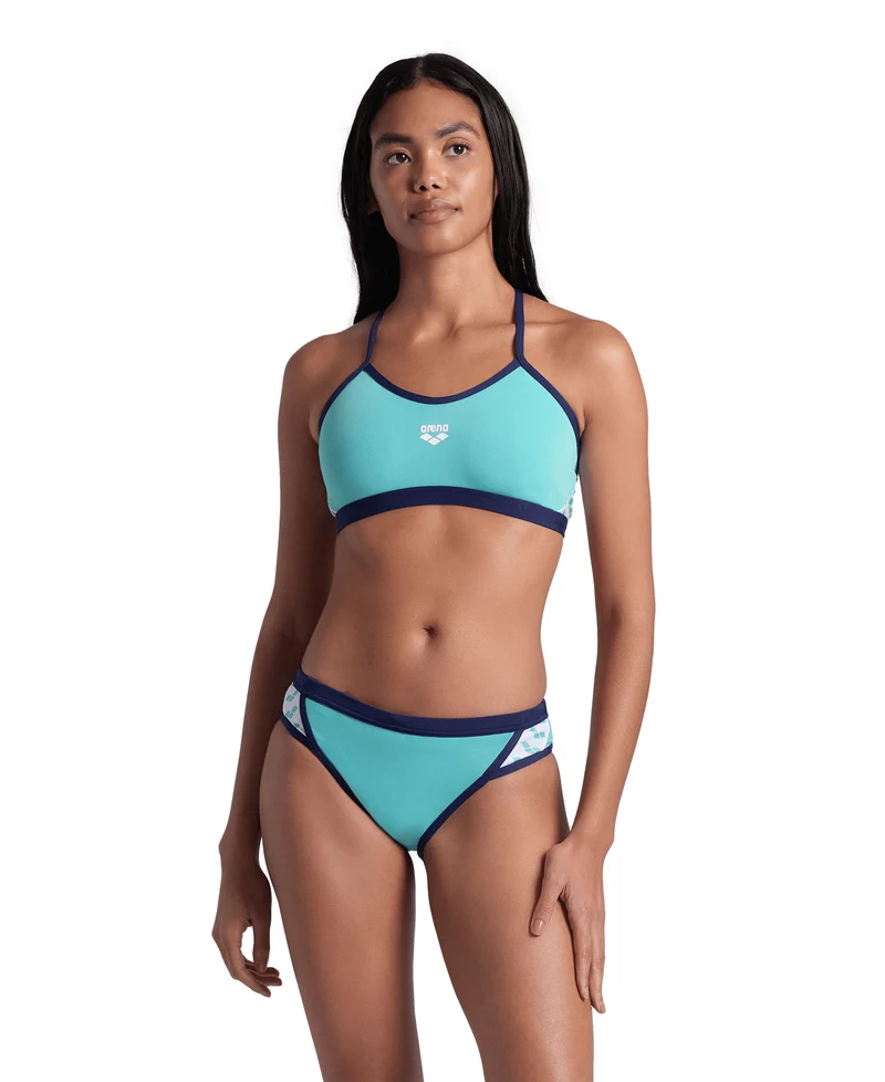 Arena Icons Damen Sport Bikini Cross Back Solid Water-Navy