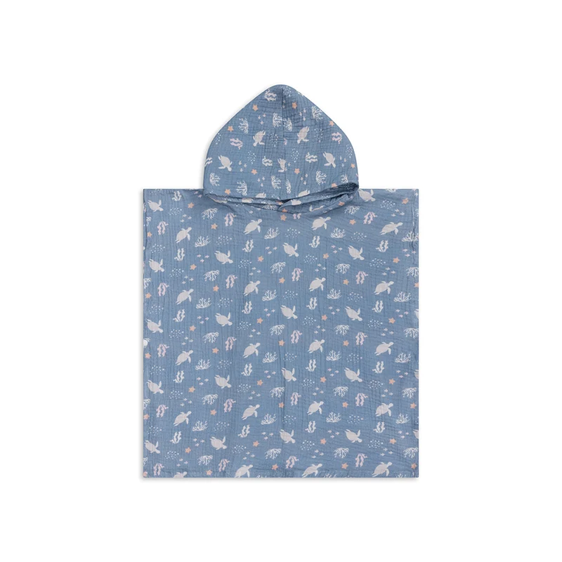 Beach Poncho - Blue - Coral Bliss - 52 x 52 cm
