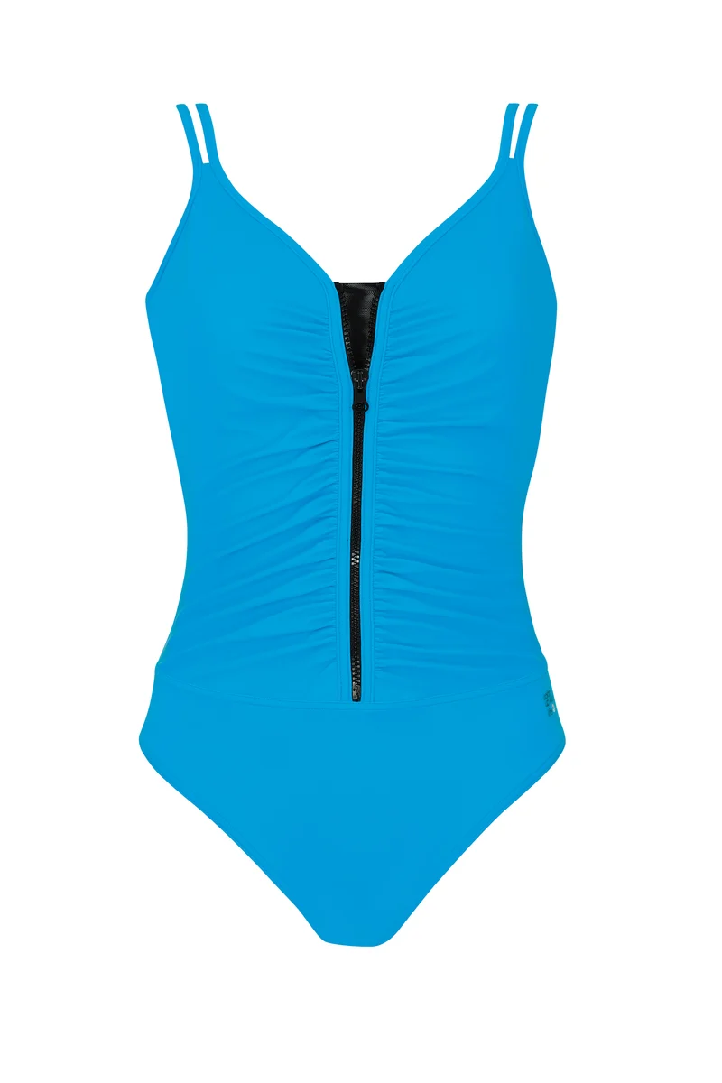 Color Up Zipper Swimsuit