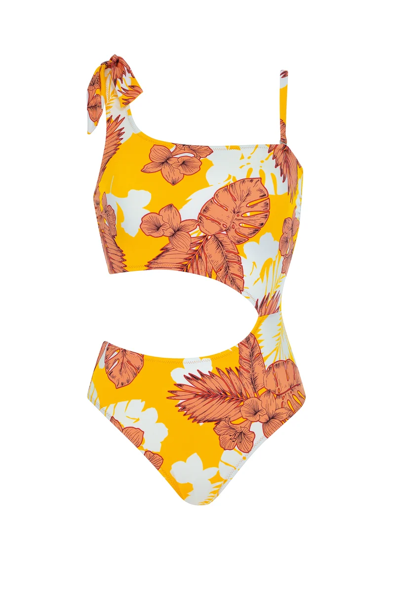 Maritime Cut-Out Swimsuit
