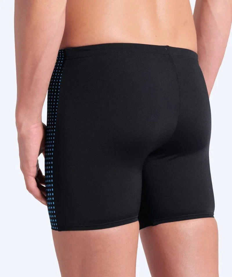 Arena lange Badehose für Herren - Foggy Dots - Schwarz/Hellblau