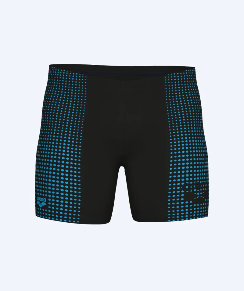 Arena lange Badehose für Herren - Foggy Dots - Schwarz/Hellblau