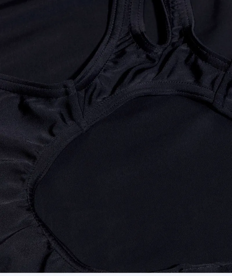 Speedo Badeanzug für Mädchen - Plastisol Placement Muscleback - Schwarz/Lila
