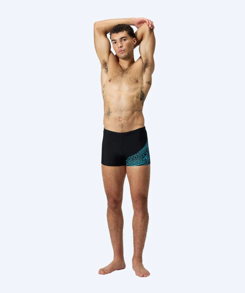 Speedo Aquashorts für Herren - Medley Logo - Schwarz/Hellblau