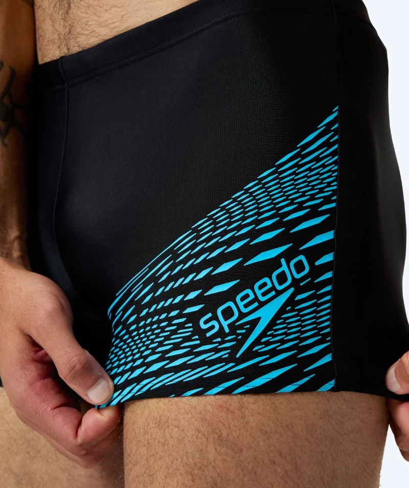 Speedo Aquashorts für Herren - Medley Logo - Schwarz/Hellblau