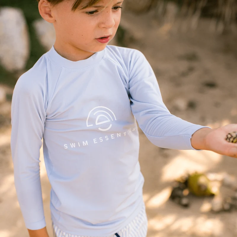 Swimming T-Shirt - Long Sleeve - Light Blue - Pure Tones