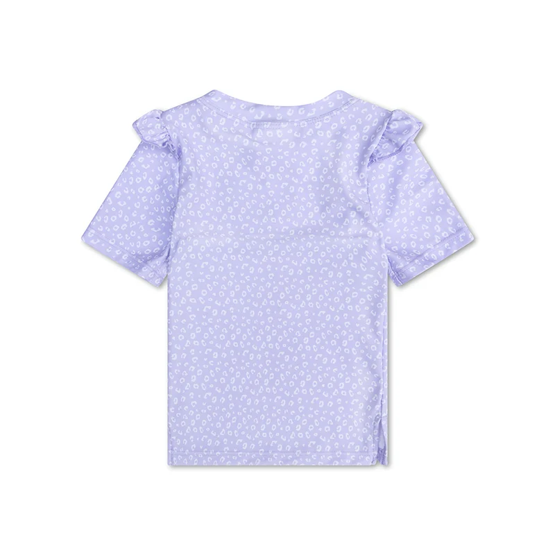 Swimming T-Shirt - Short Sleeve - Lila - Leopard
