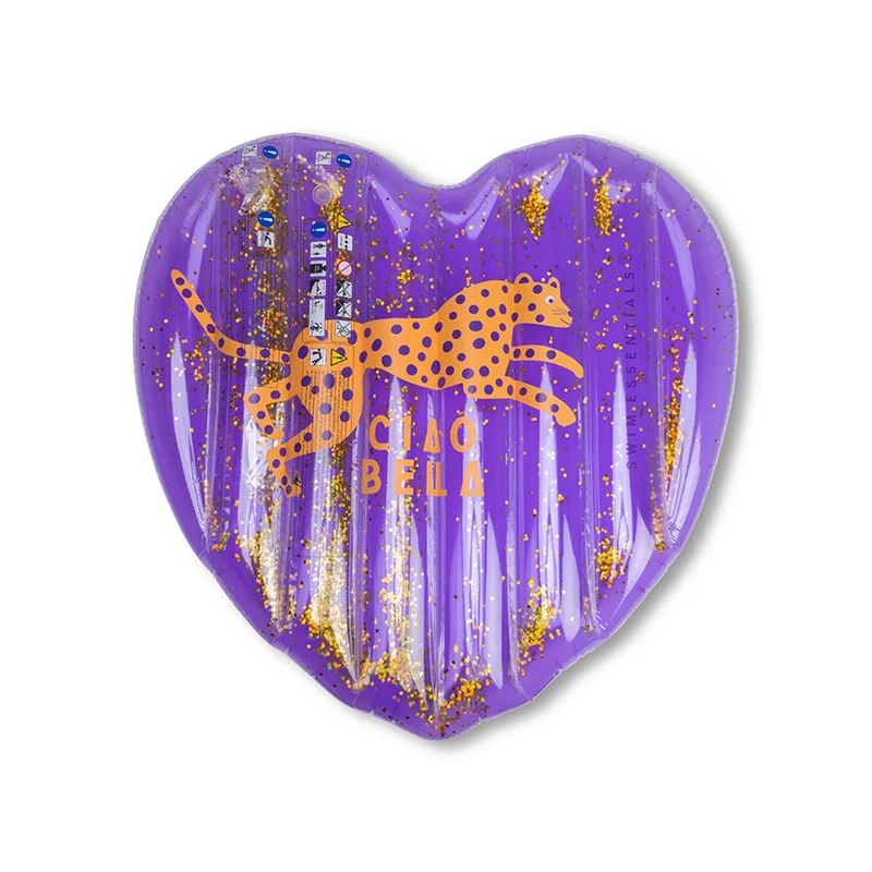 Pool Float - Purple Heart - Leopard - 150 cm
