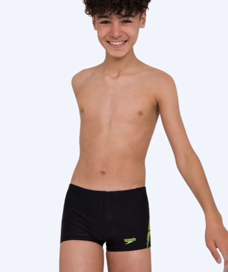 Speedo Aquashorts für Jungen - Placement Panel - Schwarz/Gelb