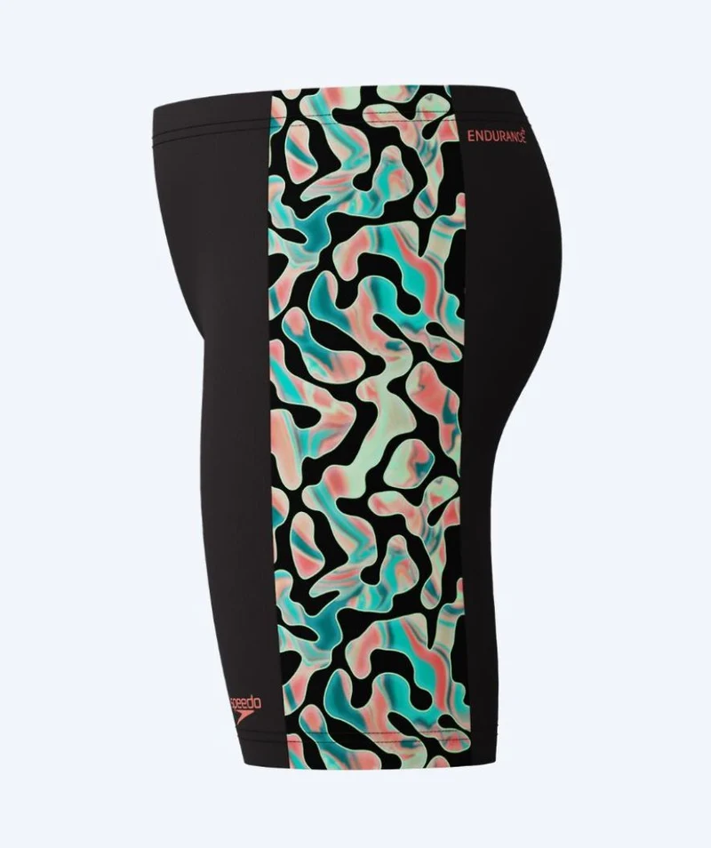 Speedo lange Badehose für Jungen - Digital Panel - Schwarz/Grün