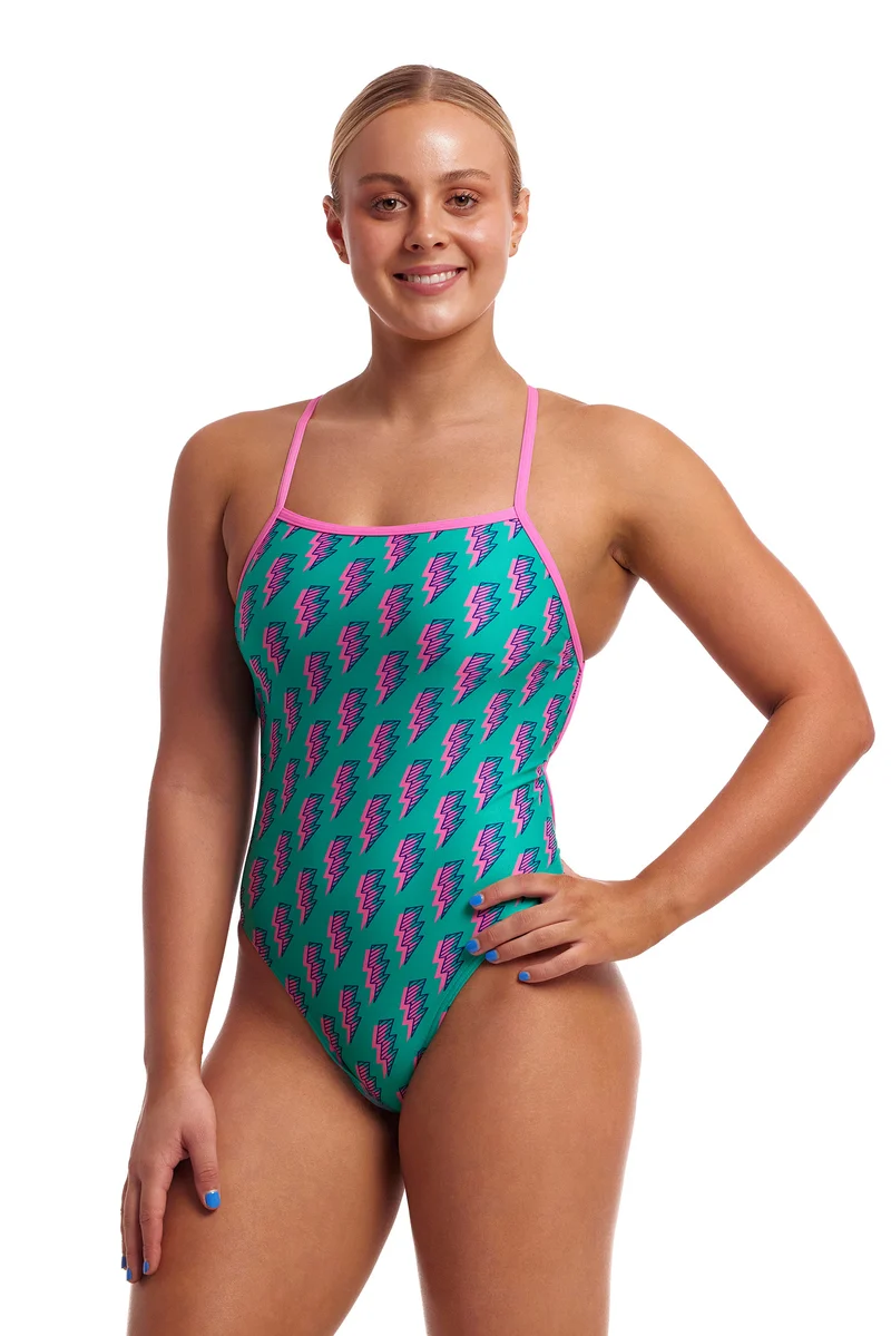 Funkita Damen Schwimmanzug Strapped In Zip Zap