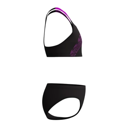 Speedo Girls Medley Bikini Racerback black - purple