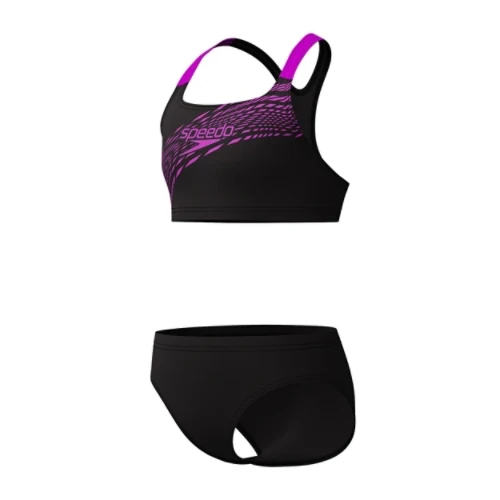 Speedo Girls Medley Bikini Racerback black - purple