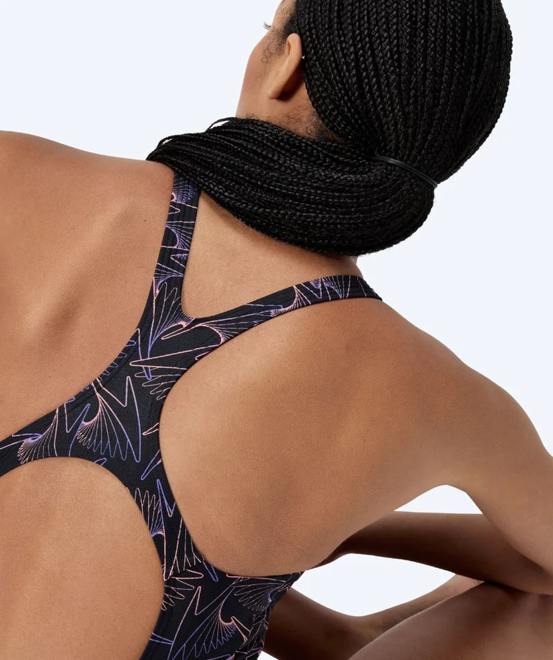Speedo Badeanzug für Damen - Hyperboom Allover Medalist - Schwarz/Lila