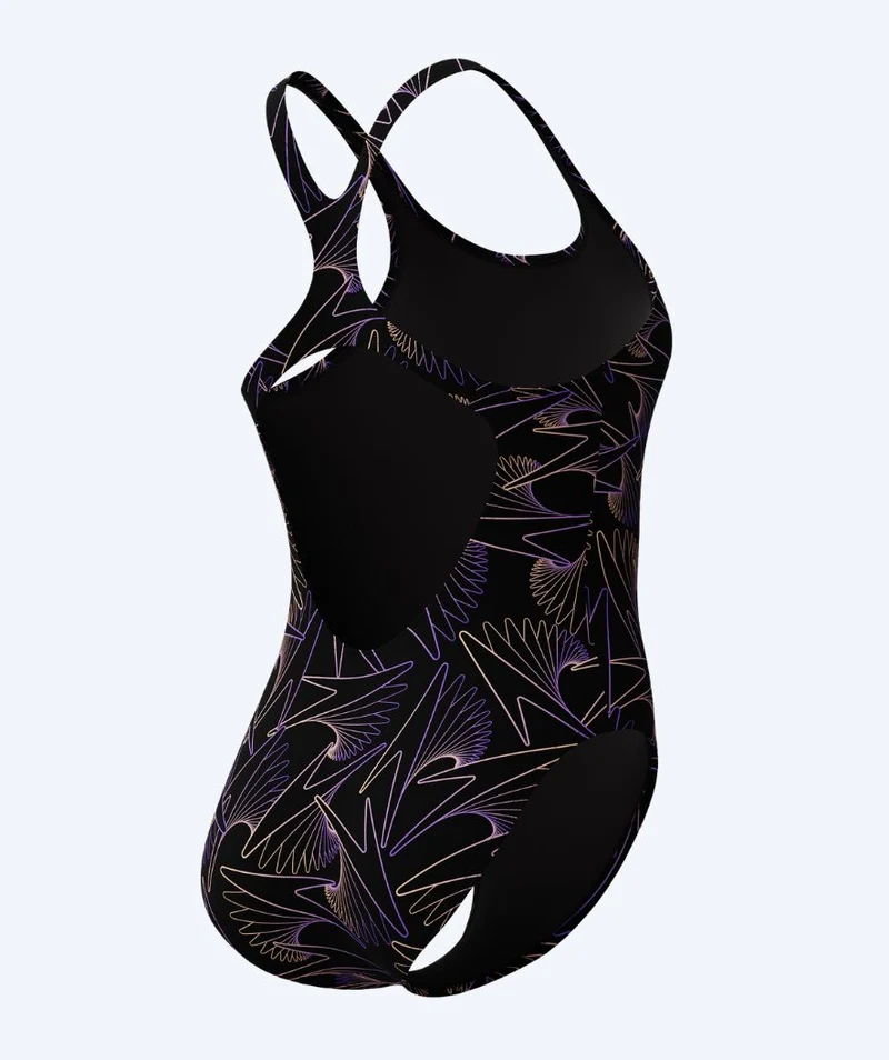 Speedo Badeanzug für Damen - Hyperboom Allover Medalist - Schwarz/Lila