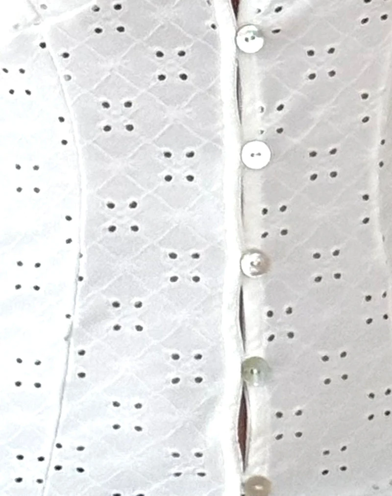 Neroli Korsett-Top in Broderie Weiß