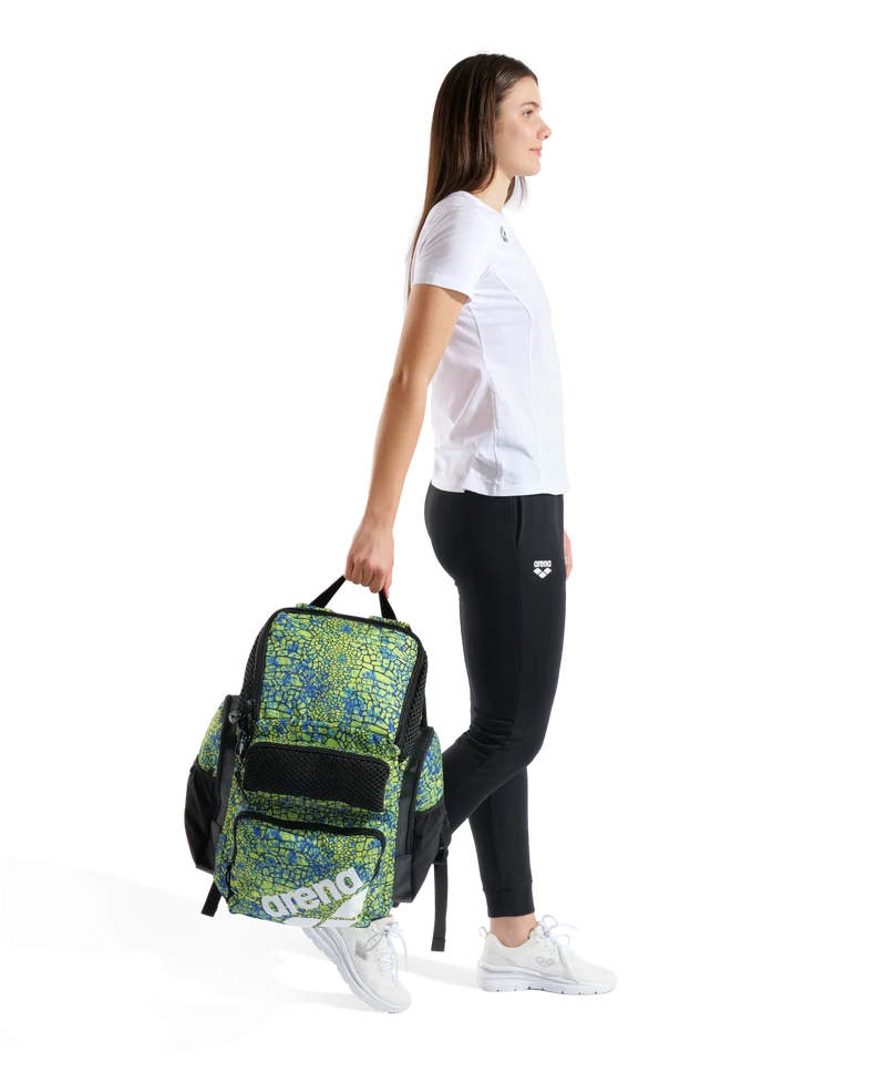 Arena One Go Rucksack 45L Allover Snakeskin Green