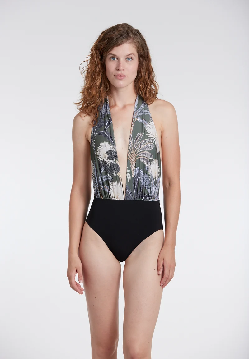 Tropical Neckholder Swimsuit