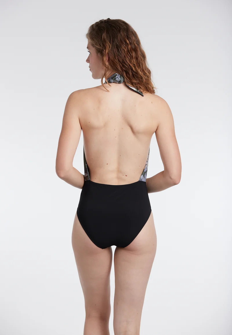 Tropical Neckholder Swimsuit