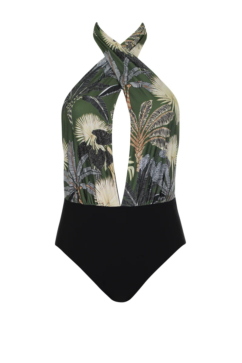 Tropical Neckholder Swimsuit