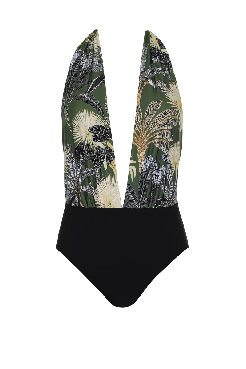 Tropical Neckholder Swimsuit