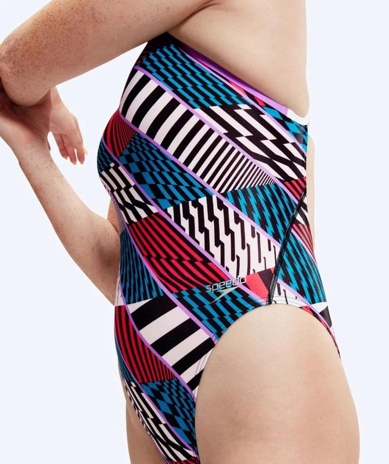 Speedo Badeanzug für Damen - Allover Digital Starback - Rot/Blau