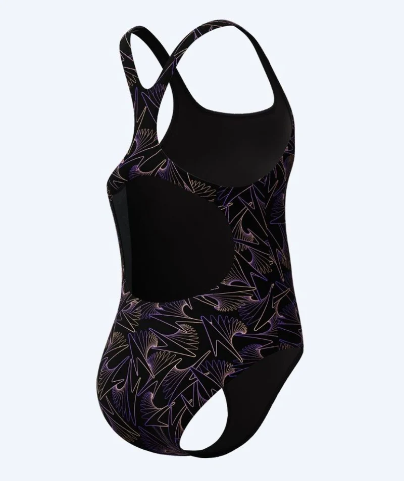 Speedo Badeanzug für Mädchen - Hyperboom Allover Medalist - Schwarz/Lila