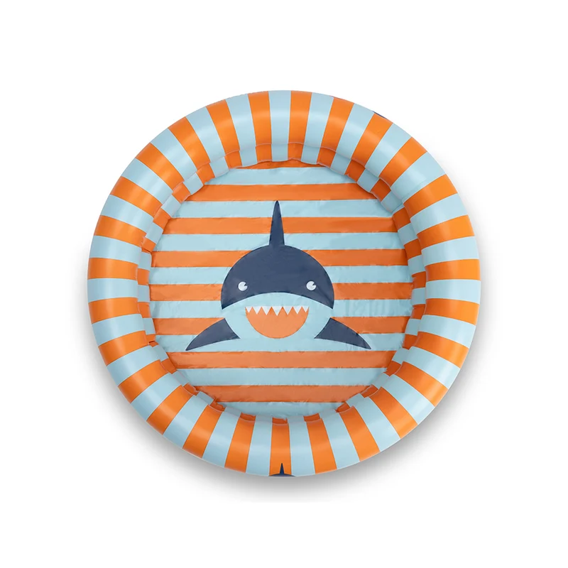 Baby Pool - Orange/Blue - Tropical Shark - Ø 60 cm