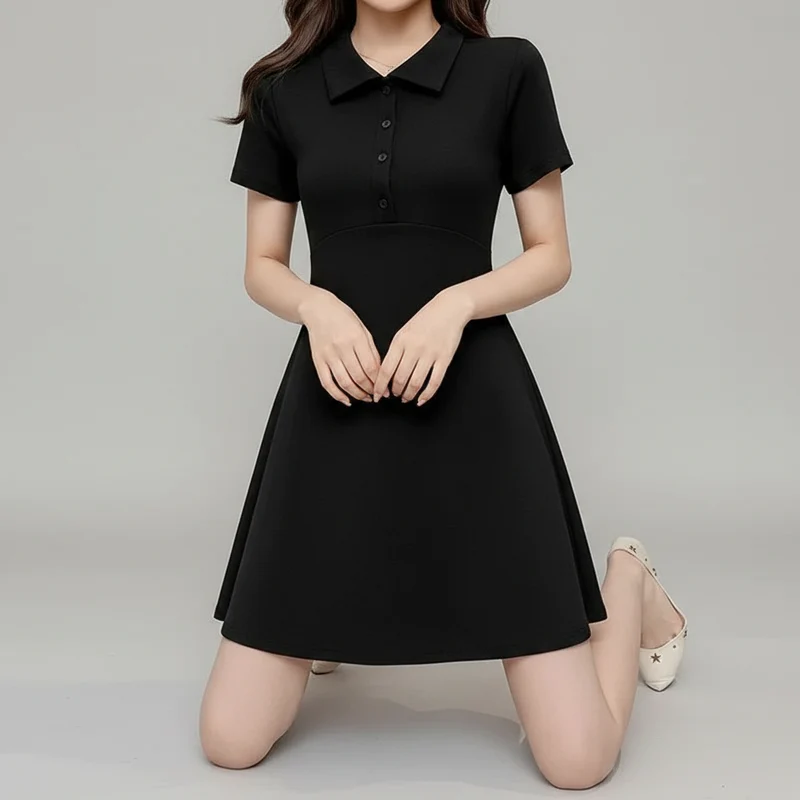 Mühelos schickes, lässiges Sommerkleid für Damen mit Peter-Pan-Kragen