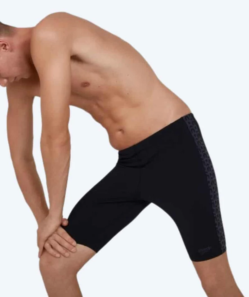 Speedo lange Badehose für Herren - Boomstar Splice - Schwarz/Grau