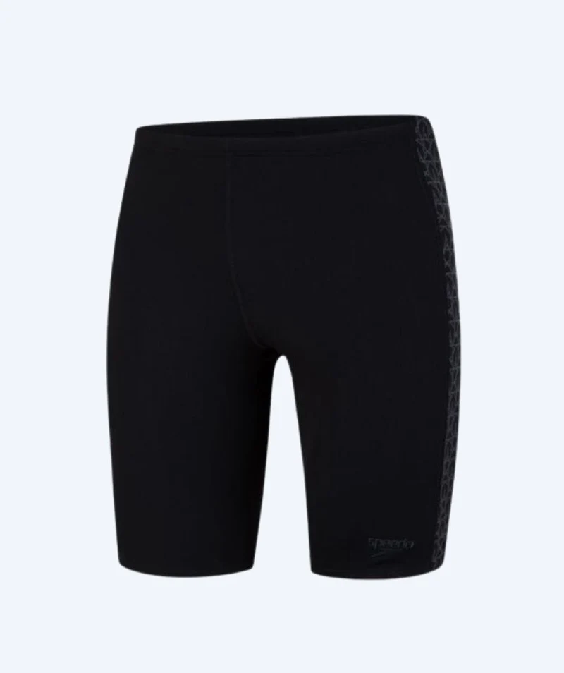 Speedo lange Badehose für Herren - Boomstar Splice - Schwarz/Grau